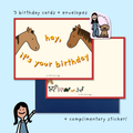 birthday cards with envelopes (3-pack)
