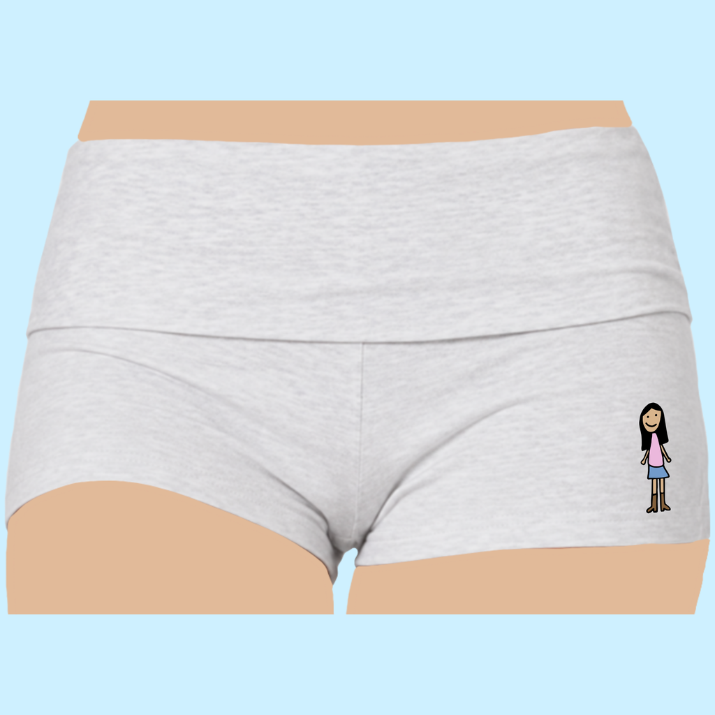 hand-illustrated booty-shorts
