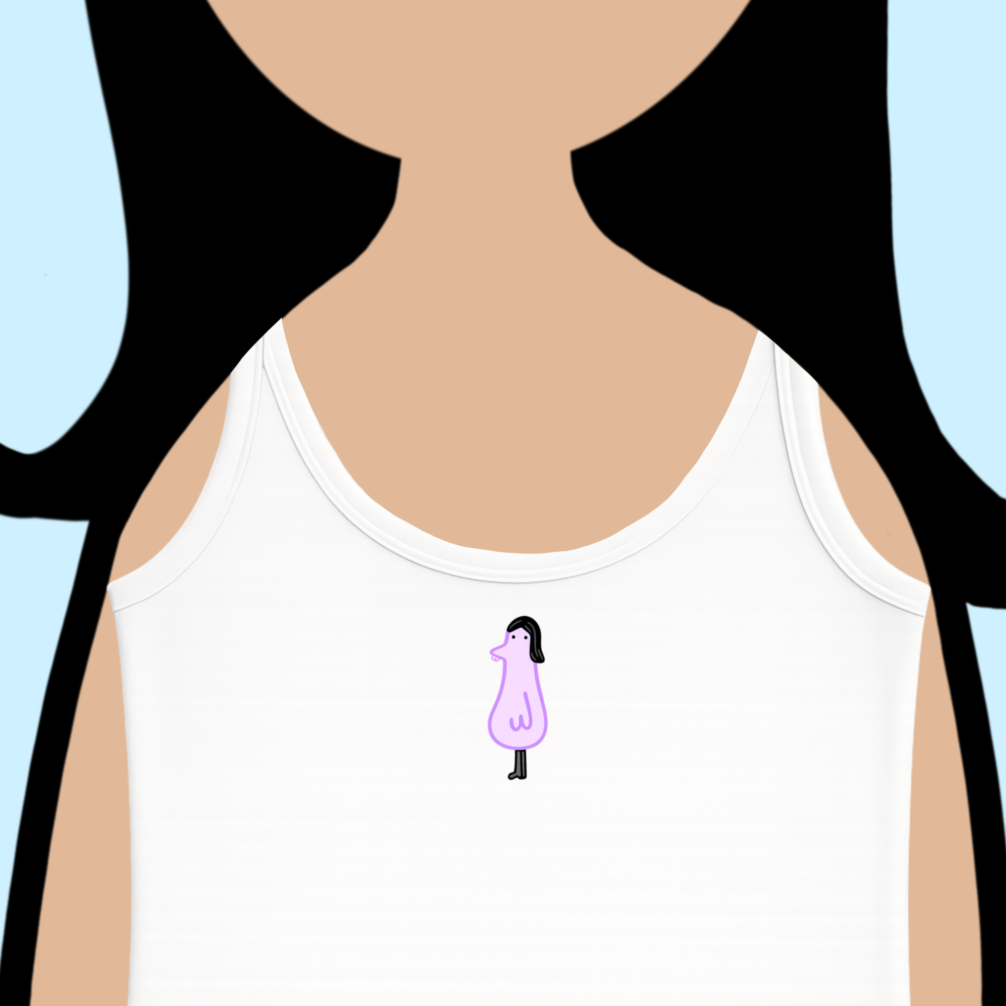 hand-illustrated tank tops