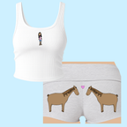 hand-illustrated pajama set