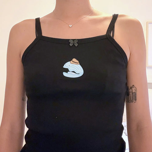 hand-illustrated clam tank
